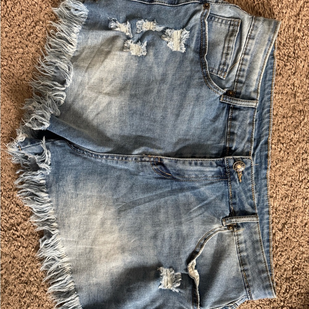 Distressed Denim Women Shorts